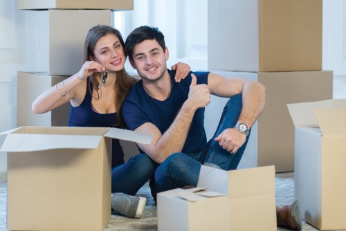 Removal van loading in Bermondsey with clear pricing discussion