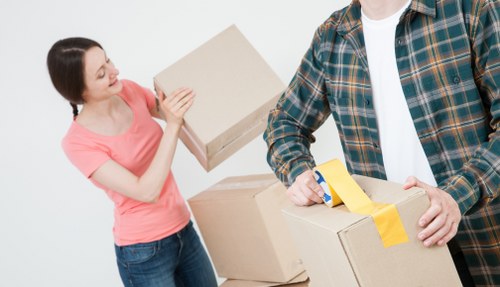 Removals team preparing for a flat move in Bermondsey