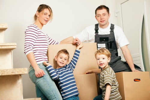 Removal team helping with a Bermondsey flat move