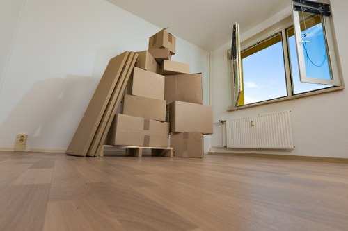 Careful loading of office equipment for a Bermondsey move
