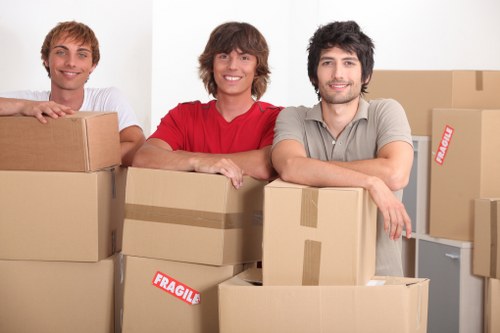 Team reviewing safety procedures during a removal job