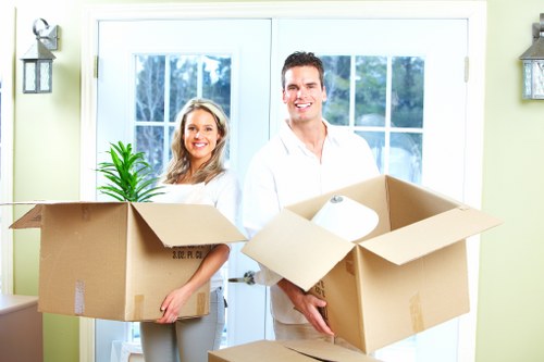 Boxes and furniture prepared for urgent same-day removals