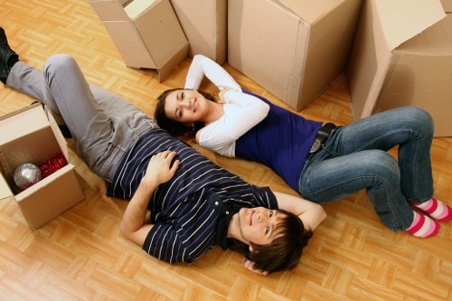 Furniture being loaded carefully for a local Bermondsey relocation
