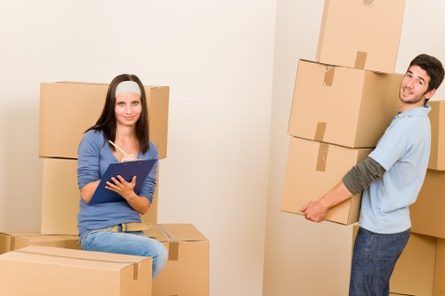 Packing and loading household items for a Bermondsey relocation